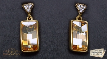 Auskari "Zelta Maģija (Golden Shadow)" ar Swarovski™ kristāliem