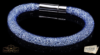 Aproce "Stardust (Crystal / Navy Blue)" ar Swarovski™ kristāliem