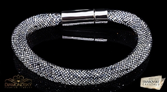 Aproce "Stardust (Crystal / Black)" ar Swarovski™ kristāliem