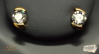 Auskari "Piena Ceļš (Silver Patina)" ar Swarovski™ kristāliem