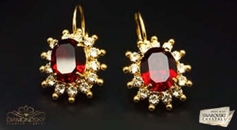 Auskari "Ferro" ar Swarovski™ kristāliem