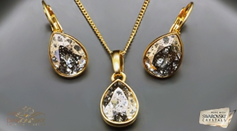 Komplekts "Kristāla Lāse (Rose Patina)" ar Swarovski™ kristāliem