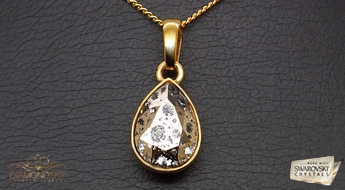 Kulons "Kristāla Lāse (Rose Patina)" ar Swarovski™ kristāliem