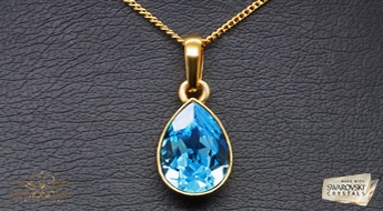 Kulons "Kristāla Lāse (Aquamarine Blue)" ar Swarovski™ kristāliem