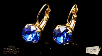 Auskari "Krāšņums (Sapphire)" ar Swarovski™ kristāliem
