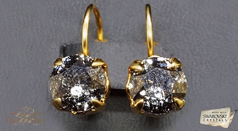 Auskari "Krāšņums (Black Patina)" ar Swarovski™ kristāliem