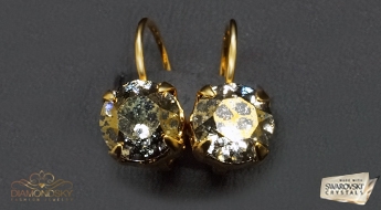 Auskari "Krāšņums (Gold Patina)" ar Swarovski™ kristāliem