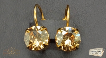 Auskari "Krāšņums (Golden Shadow)" ar Swarovski™ kristāliem