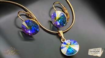 Komplekts "Klaris II (Crystal AB)" ar Swarovski™ kristāliem