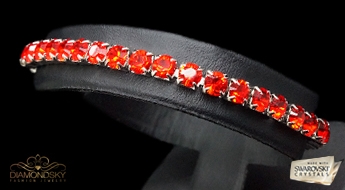 Aproce "Arabika III (Light Siam)" ar Swarovski™ kristāliem