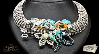 Kaklarota "Kristāla Grācija" ar Swarovski™ kristāliem