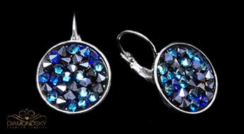 Auskari "Kristāla Mozaīka II (Bermuda Blue)" ar Swarovski™ kristāliem
