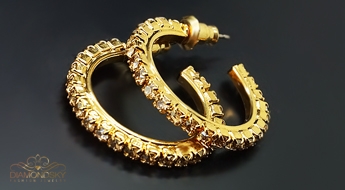 Auskari "Mīlestības Dāvana (Golden Shadow)" ar Swarovski™ kristāliem