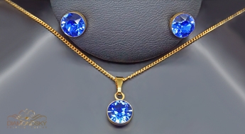 Komplekts "Klasika (Sapphire)" ar Swarovski™ kristāliem