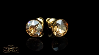 Auskari "Klasika (Golden Shadow)" ar Swarovski™ kristāliem