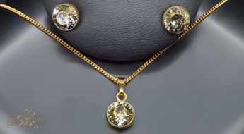 Komplekts "Klasika (Gold Patina)" ar Swarovski™ kristāliem
