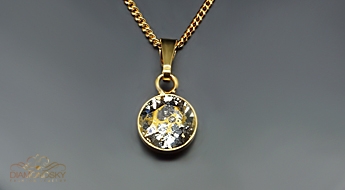 Kulons "Klasika (Gold Patina)" ar Swarovski™ kristāliem