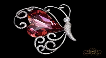 Broša "Kristāla Naktstauriņš II" ar Swarovski™ kristāliem