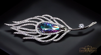 Broša "Kristālzars" ar Swarovski™ kristāliem