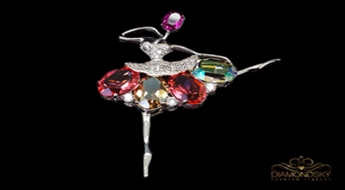 Broša "Balerīna" ar Swarovski™ kristāliem