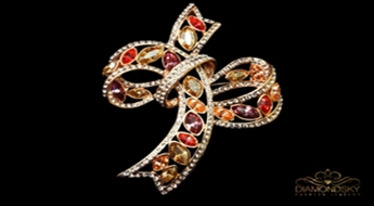 Broša "Kristālzars III" ar Swarovski™ kristāliem