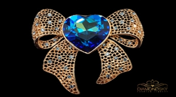 Broša "Kristāla Lente" ar Swarovski™ kristāliem