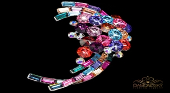 Broša "Kristālzars IV" ar Swarovski™ kristāliem