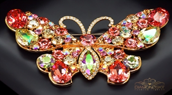 Broša "Pasaku Naktstauriņš" ar Swarovski™ kristāliem