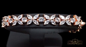 Aproce "Karalisks Ziediņš II" ar Swarovski™ kristāliem