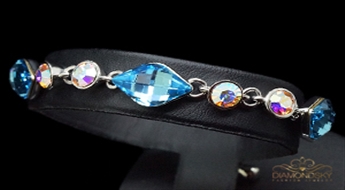Aproce "Vasaras Šarms (Aquamarine Blue)" ar Swarovski™ kristāliem