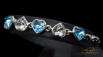 Aproce "Tieši Tev II (Aquamarine Blue)" ar Swarovski™ kristāliem