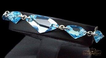 Aproce "Hiberboreja III (Aquamarine Blue)" ar Swarovski™ kristāliem