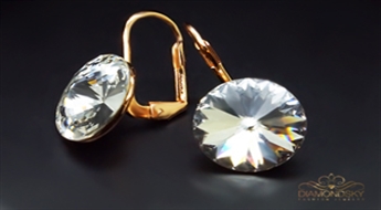 Auskari "Klaris III" ar Swarovski™ kristāliem
