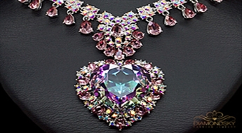Kaklarota "Okeāna Sirds II" ar Swarovski™ kristāliem
