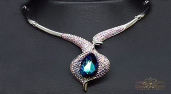 Kaklarota "Vīnogulājs" ar Swarovski™ kristāliem