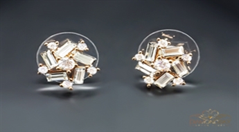 Auskari "Mazas Sniegpārsliņās II" ar Swarovski™ kristāliem