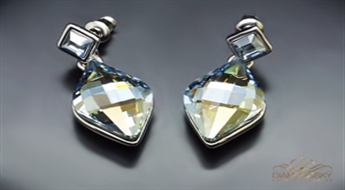 Auskari "Kristāla Buķete" ar Swarovski™ kristāliem