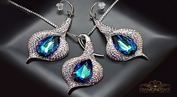 Komplekts "Vīnogulājs III" ar Swarovski™ kristāliem