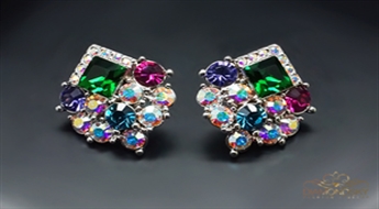 Auskari "Paradīzes Ziedi II" ar Swarovski™ kristāliem