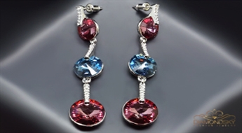 Auskari "Vorteks IV" ar Swarovski™ kristāliem