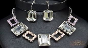 Komplekts "Modern" ar Swarovski™ kristāliem