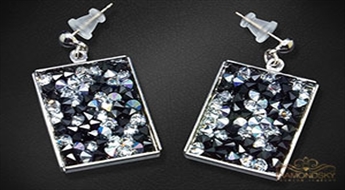 Auskari "Kristāla Mozaīka" ar Swarovski™ kristāliem
