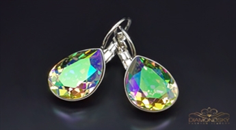 Auskari "Kristāla Lāse (Paradise Shine)" ar Swarovski™ kristāliem