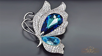 Broša "Debesu Taurenis IV" ar Swarovski™ kristāliem