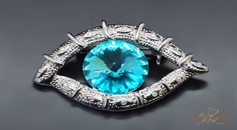 Broša "Amon Ra" ar Swarovski™ kristāliem