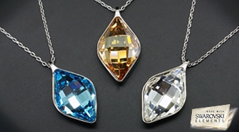 Kulons "Kristāla Rombs (Golden Shadow)" ar Swarovski™ kristāliem