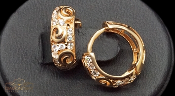 Zelta auskari "Aleksa III" no 585 proves sarkanā zelta