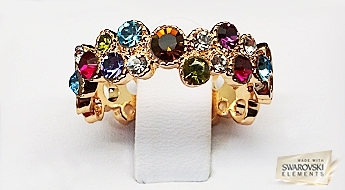 Gredzens "Krāsains Skaistums" ar Swarovski™ kristāliem