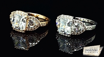 Gredzens "Princese II" ar Swarovski™ kristāliem