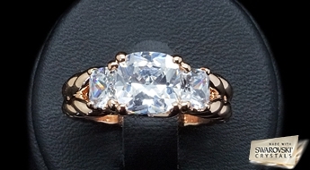 Gredzens "Natalī" ar Swarovski™ kristāliem